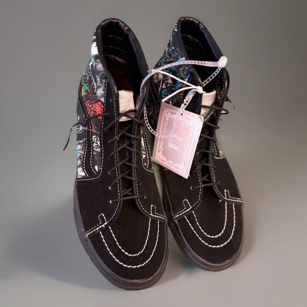 Vans X Disney 100 Villains Sk8 Hi Shoes Men's Size‎ 5 Womens 6.5 Black Sneakers